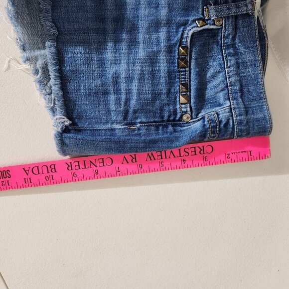 Joes Shorts Womens W25 Raw Edge Hem Denim Shorts Studded - Picture 10 of 13